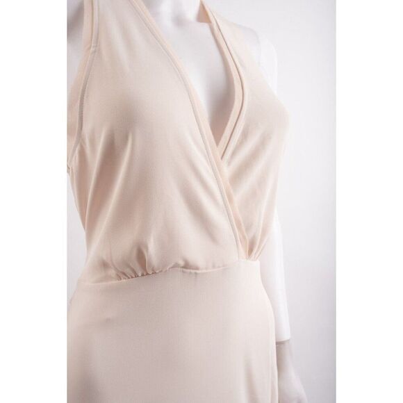 Zara Womens Slip Dress Maxi Ivory Ecru V-Neck Size S Semi sheer 7969/027 NWT - Picture 4 of 7
